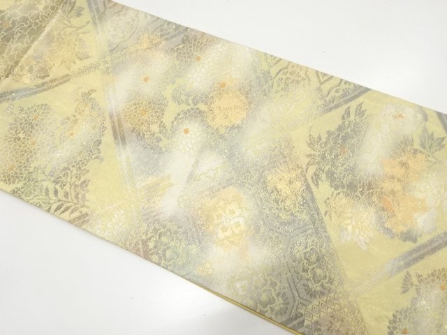 JAPANESE FUKURO OBI / WOVEN PEONY